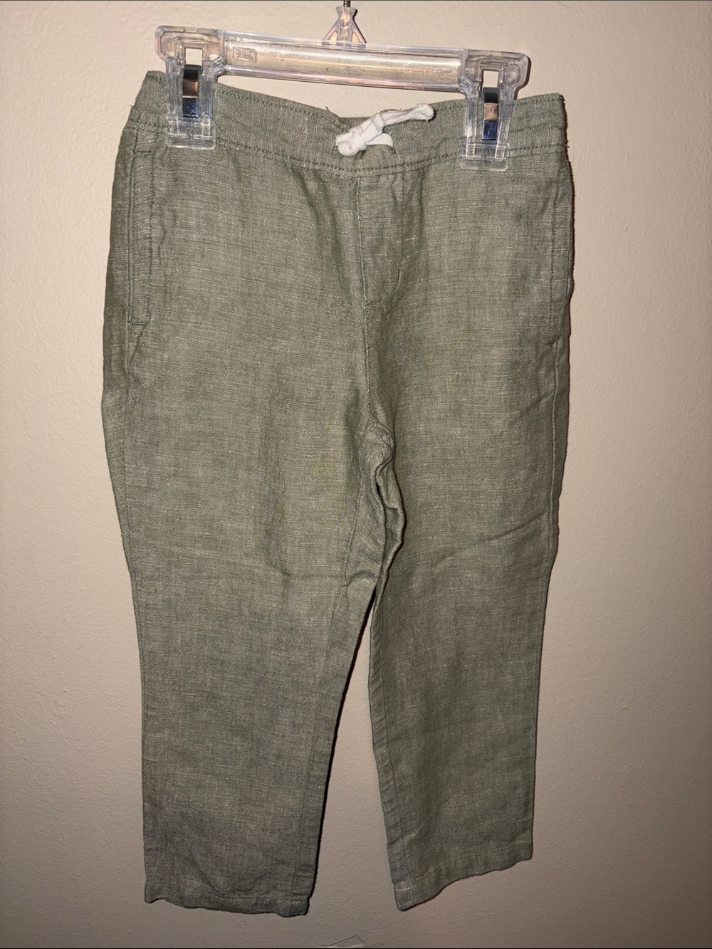 Janie and Jack Olive Linen Pants